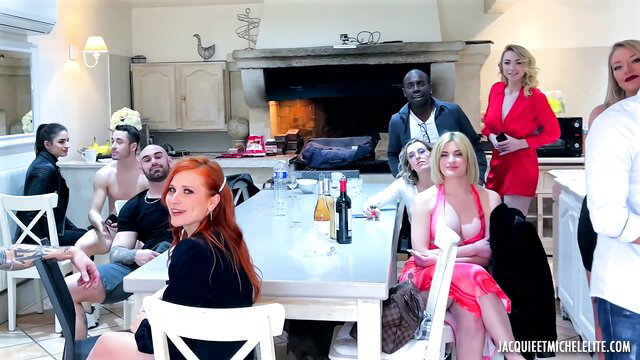 Swame House Vol.1 Jacquie et Michel Elite orgy with redhead, blondes, black guy